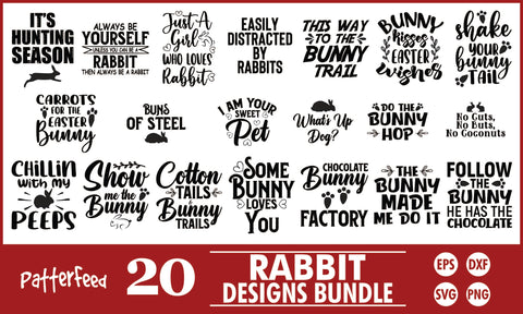 Rabbit SVG Designs Bundle SVG PatternFeed8 
