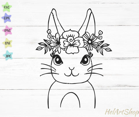 Rabbit Svg, Easter Bunny svg SVG _HelArtShop_ 
