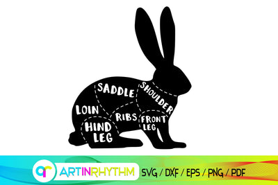 rabbit svg, meat cuts, meat chart, butcher cut, butcher svg SVG Artinrhythm shop 