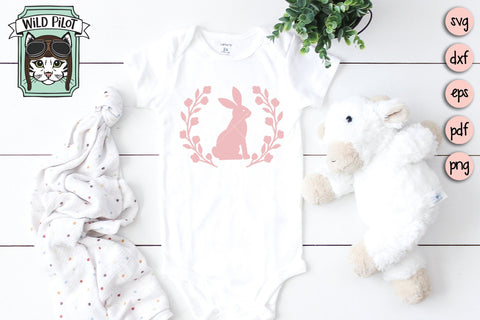 Rabbit Wreath SVG Cut File SVG Wild Pilot 