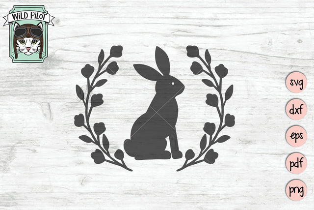 Rabbit Wreath SVG Cut File SVG Wild Pilot 