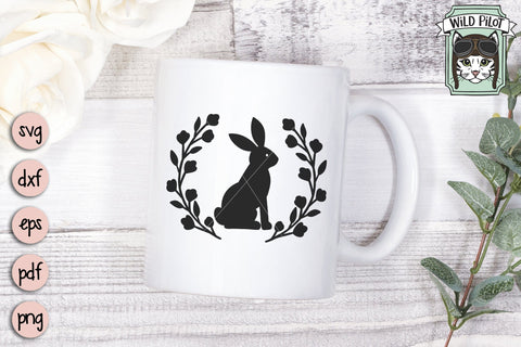 Rabbit Wreath SVG Cut File SVG Wild Pilot 