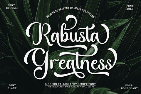 Rabusta Greatness - 4 Type Font Font BungStudio 