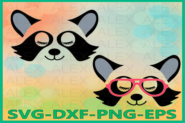 Raccoon Face Svg, Animal face SVG AlexSVGStudio 