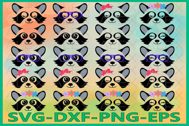 Raccoon Face Svg SVG AlexSVGStudio 