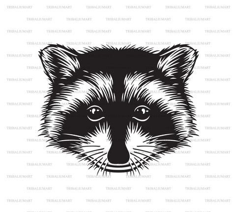 Raccoon Head SVG TribaliumArtSF 