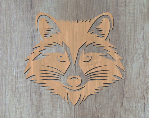 Raccoon Laser SVG Cut File, Raccoon Glowforge File, Raccoon DXF, Raccoon Wall Art SVG SVG HappyDesignStudio 