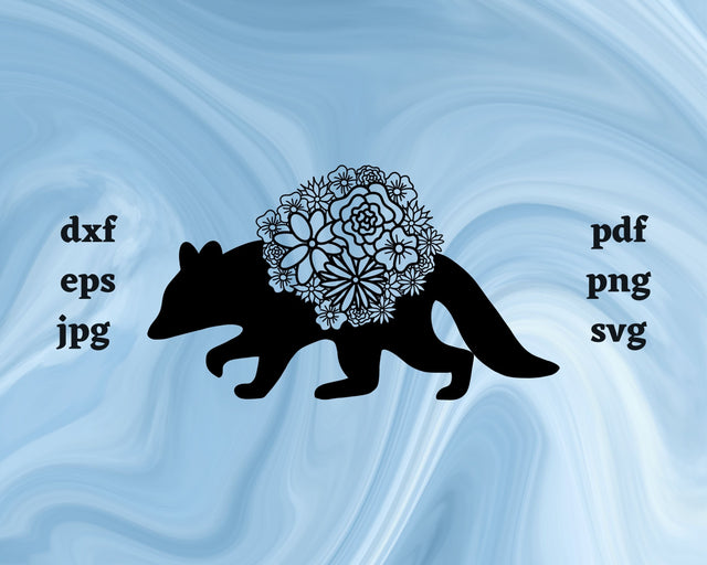 Raccoon Mandala SVG Cut File SVG Northern Light SVG 