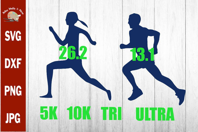 Race shirt - runners svg - running clip art - race distances - runner decal - runner silhouette SVG The Artsy Spot 
