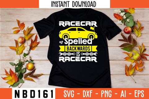 racecar spelled back waards racecar T-Shirt Design SVG Nbd161 