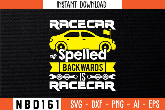 racecar spelled back waards racecar T-Shirt Design SVG Nbd161 