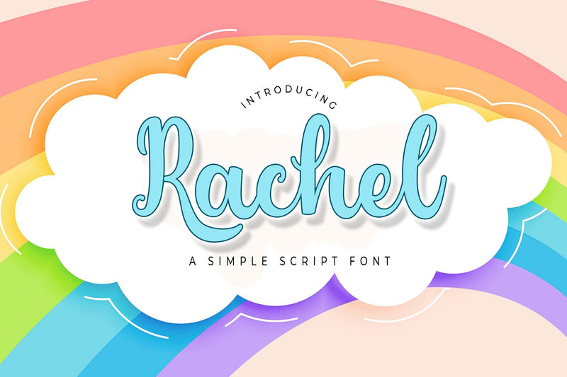 Rachel Lettering Cursive Rachel - So Fontsy