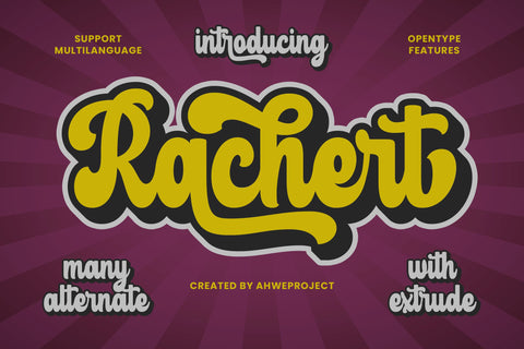 Rachert - Retro Bold Font ahweproject 