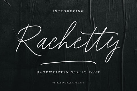 Rachetty Handwritten Script Font Font Balevgraph Studio 