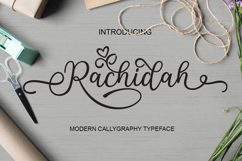 Rachidah script Font marwah store 