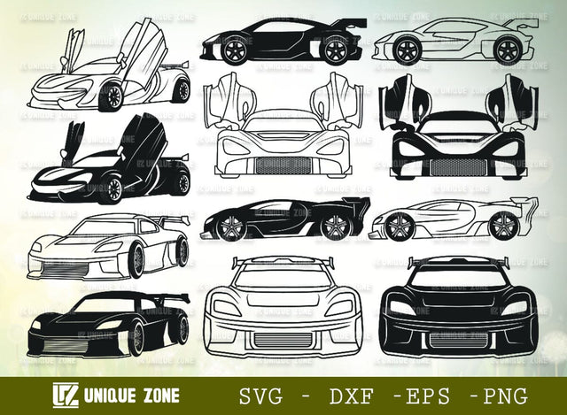Racing Car SVG Bundle, Rc Car Svg, Sports Car Svg, Car Svg, Luxury Car Svg, Super Car Svg, Race Car Svg, Car Silhouette Svg SVG Unique Zone 