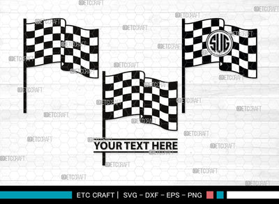Racing Flag Monogram, Racing Flag Silhouette, Racing Flag SVG, Racing Svg, Start Flag Svg, Finish Flag Svg, Race Flag Svg, SB00445 SVG ETC Craft 