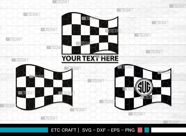 Racing Flag Monogram, Racing Flag Silhouette, Racing Flag SVG, Racing Svg, Start Flag Svg, Finish Flag Svg, Race Flag Svg, SB00445 SVG ETC Craft 