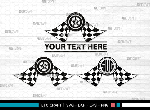 Racing Flag Monogram, Racing Flag Silhouette, Racing Flag SVG, Racing Svg, Start Flag Svg, Finish Flag Svg, Race Flag Svg, SB00445 SVG ETC Craft 