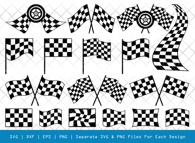 Racing Flag SVG Cut Files | Racing Flag Silhouette | Racing Svg | Start Flag Svg | Finish Flag Svg | Race Flag Svg | Graduate Bundle SVG ETC Craft 