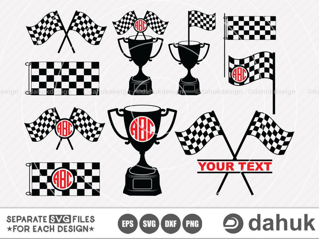 Racing Flag svg, Race Car Flag svg, Checkered Flag, eps, dxf, clipart, svg files, png, cricut, cut file, vehicle SVG dahukdesign 