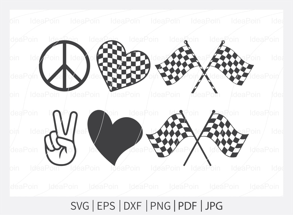 Racing Svg File, Racing Flags Svg, Racing heartbeat Svg, Peace Love ...