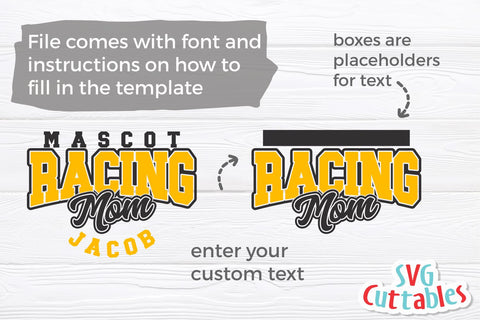 Racing svg - Racing Mom Template 001 - svg - dxf - eps - png - Cut File - Silhouette - Cricut - Digital Download SVG Svg Cuttables 