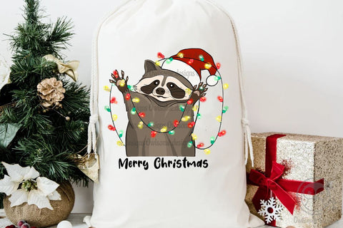 Racoon Merry Christmas Sublimation Sublimation LAM HOANG THUY 