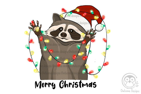 Racoon Merry Christmas Sublimation Sublimation LAM HOANG THUY 