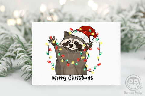 Racoon Merry Christmas Sublimation Sublimation LAM HOANG THUY 
