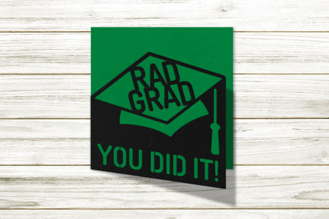 Rad Grad Layered Papercut Graduation Card SVG SVG Risa Rocks It 