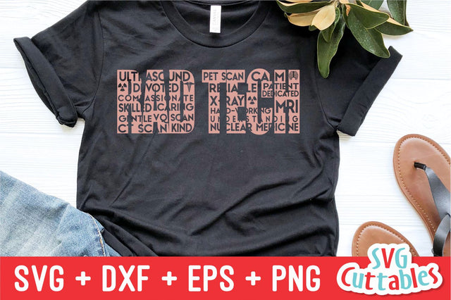 Rad Tech Word Art svg - Radiology Technician Cut File - Word Art - svg - dxf - eps - Cut File - Silhouette - Cricut File - Digital Download SVG Svg Cuttables 