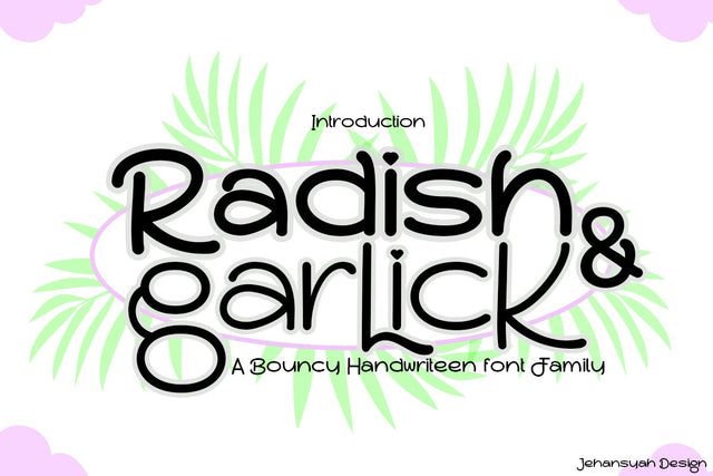 Radish and garlick Font JH-CreativeFont 