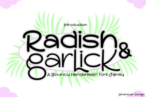 Radish and garlick Font JH-CreativeFont 