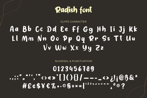Radish Font twinletter 