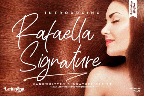 Rafaella Signature Font Letterena Studios 