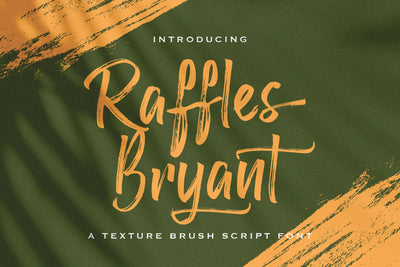 Raffles Bryant - Textured Brush Font Font StringLabs 