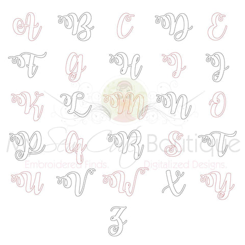 Raggy Applique Fonts Embroidery Monogram Letters Designs - Raggy Embroidery Font - 4 Sizes - Instant Download Font My Sew Cute Boutique 