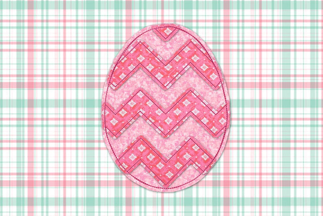 Raggy Chevron Easter Egg Applique Embroidery Embroidery/Applique Designed by Geeks 