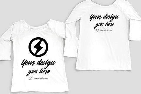 Raglan Tee Front and Back Craft PNG Mockup Mock Up Photo Risa Rocks It 
