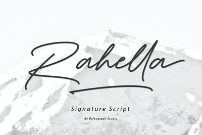 Rahella Signature Script Font Balevgraph Studio 