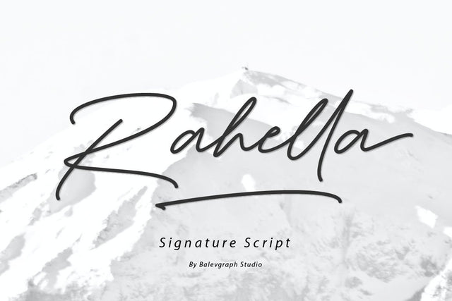 Rahella Signature Script Font Balevgraph Studio 