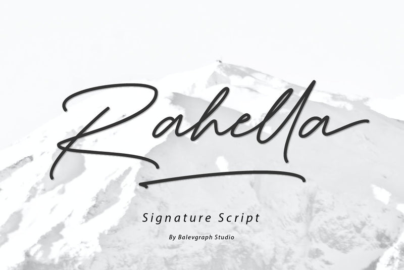 Rahella Signature Script Font Balevgraph Studio 