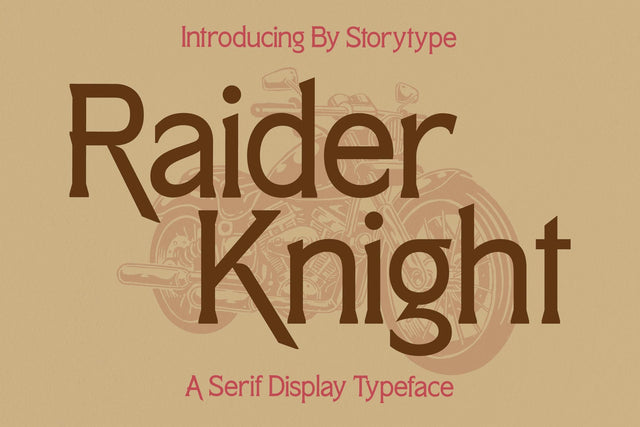 Raider Knight Typeface Font Storytype Studio 