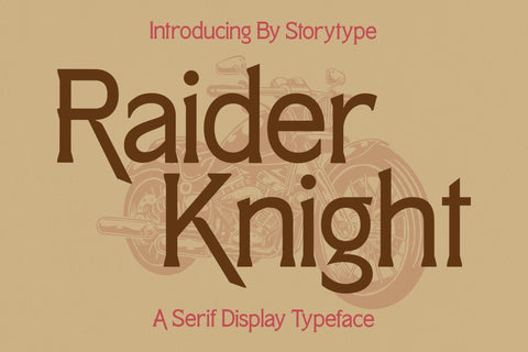 Raider Knight Typeface Font Storytype Studio 