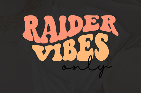 Raider Vibes Only svg, wavy style svg, EPS PNG Cricut Instant Download SVG Fauz 