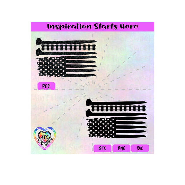 Railroad Ties | Track | Stakes | US Flag - Transparent PNG, SVG, Dxf - Silhouette, Cricut, Scan N Cut SVG Aint That Sweet 