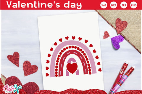 Raimbow for valentines day SVG SVG Cute files 
