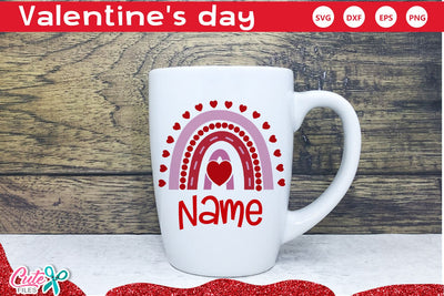 Raimbow for valentines day SVG SVG Cute files 