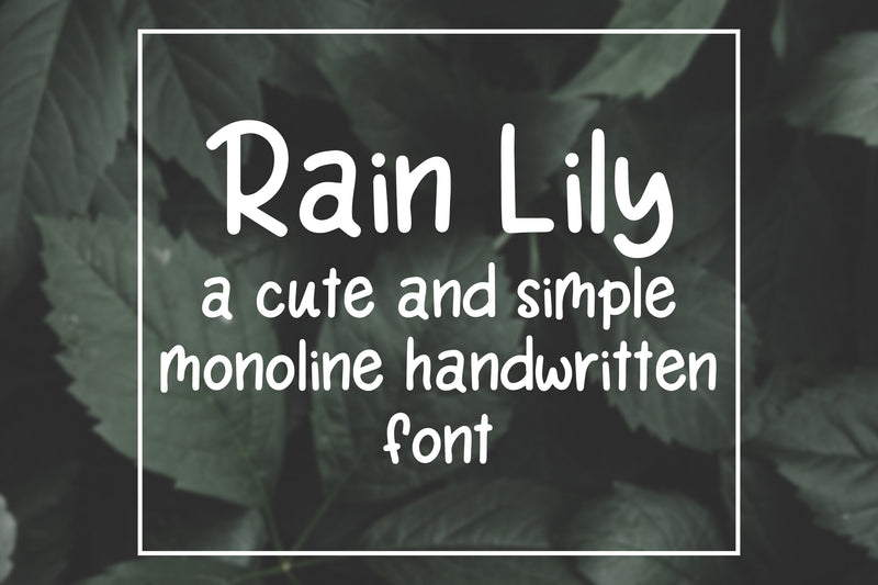 Rain Lily Handwritten Font Font SavoringSurprises 